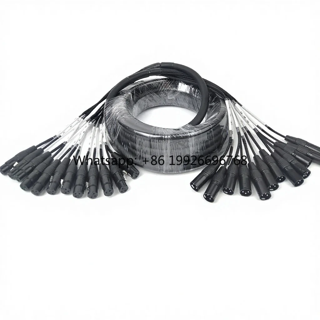 AUDIO XLR Snake Cable Multi-Channel Bare Copper Conductor Model DJ012 for Stage Lighting and Audio Signal Transmission