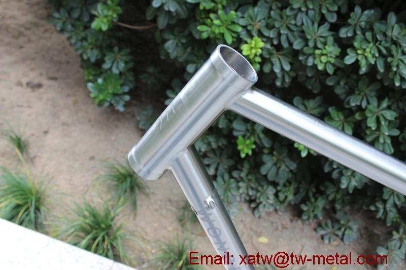 Ti Cyclocross And Gravel Bike Frames With Flat Mount Disc Brake Titanium 700C Thru Axle Dropout-Bicycle Frame view 5