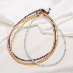 OCESRIO Fashion Multicolor Copper Crystal Chains for Necklace Handmade DIY Chain Jewelry Making Supplies Wholesale nkew50