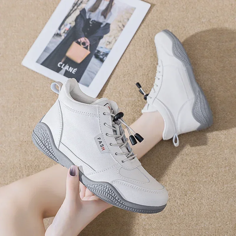 Women\'s Sneakers 2023 Autumn New Fashion Round Toe Lace Up Flat Casual Shoes for Women Outdoor Soft Sole Female Walking Shoes