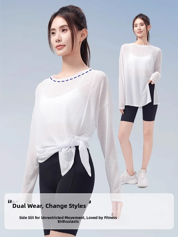 통기성 좋은 긴팔 운동복 여성용 피부 친화적 편안한 대나무 섬유 루즈 캐주얼 티셔츠