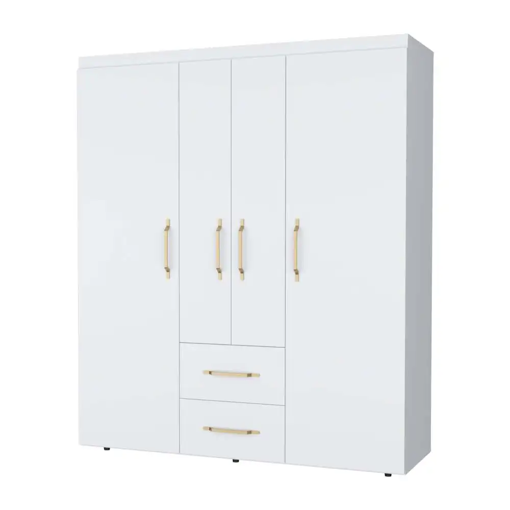 

White All-In-One 2-Door Armoire