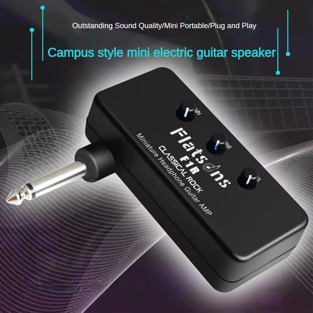 Electric Guitar Headphone Amplifier,Plug And Play, Easy To Operate, Compact And Portable, With Classic Rock Distortion Effect