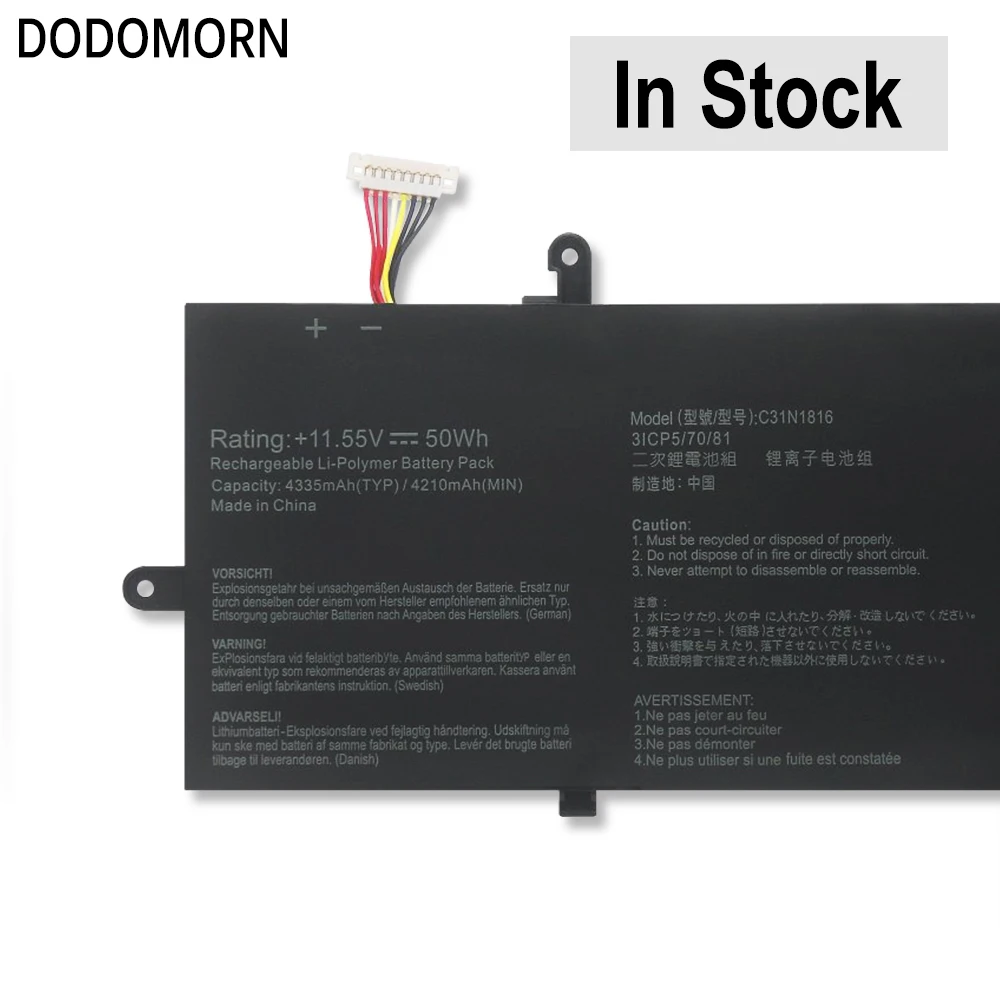 C31N1816 Laptop Battery For ASUS UX362 UX362F UX362FA UX362FA-2G Q326FA 0B200-03160000 Replacement Laptop Battery