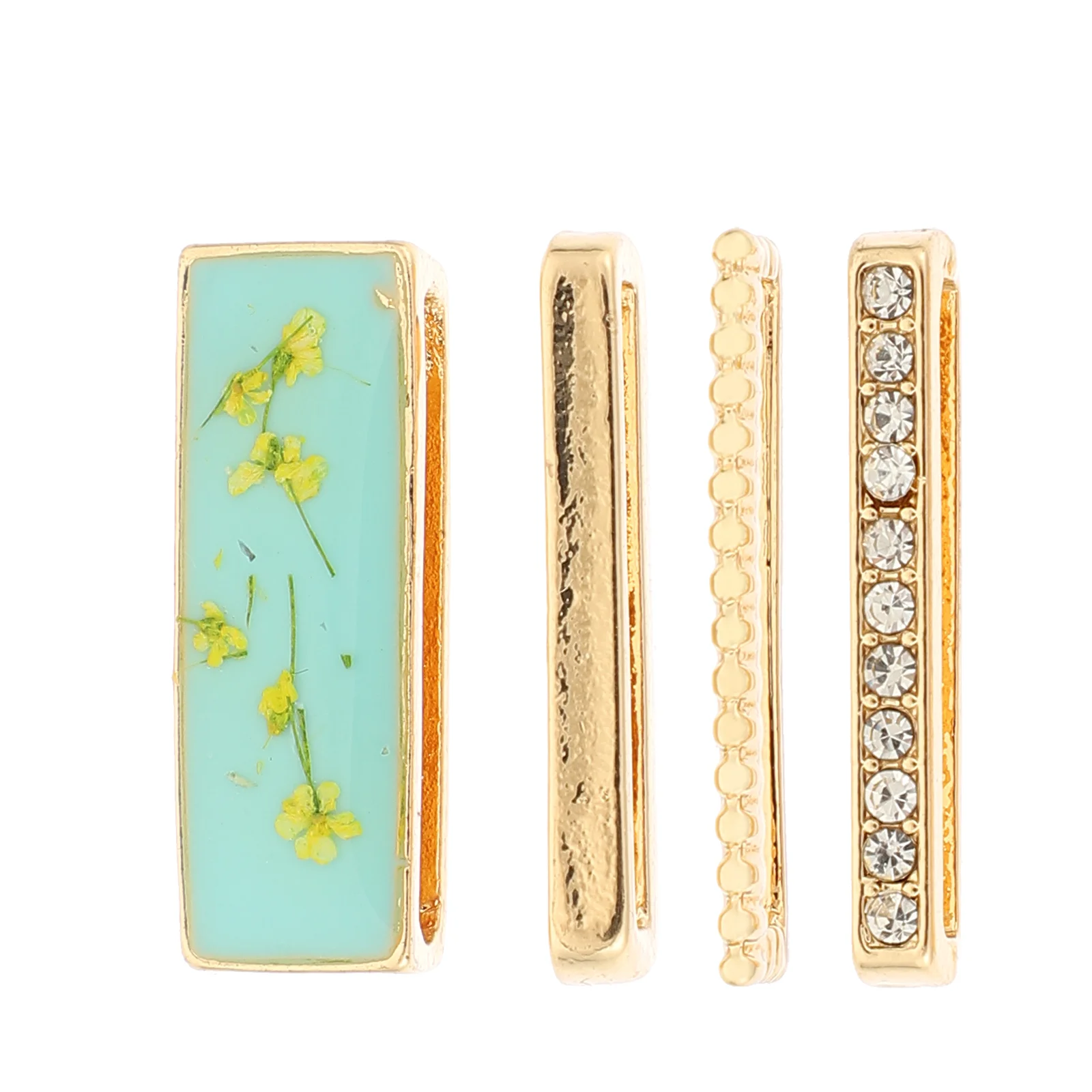 

4 Pcs Smart Watch Bands Strap Decorative Ring Alloy Silicone Ornament Charms Watchband Accessories