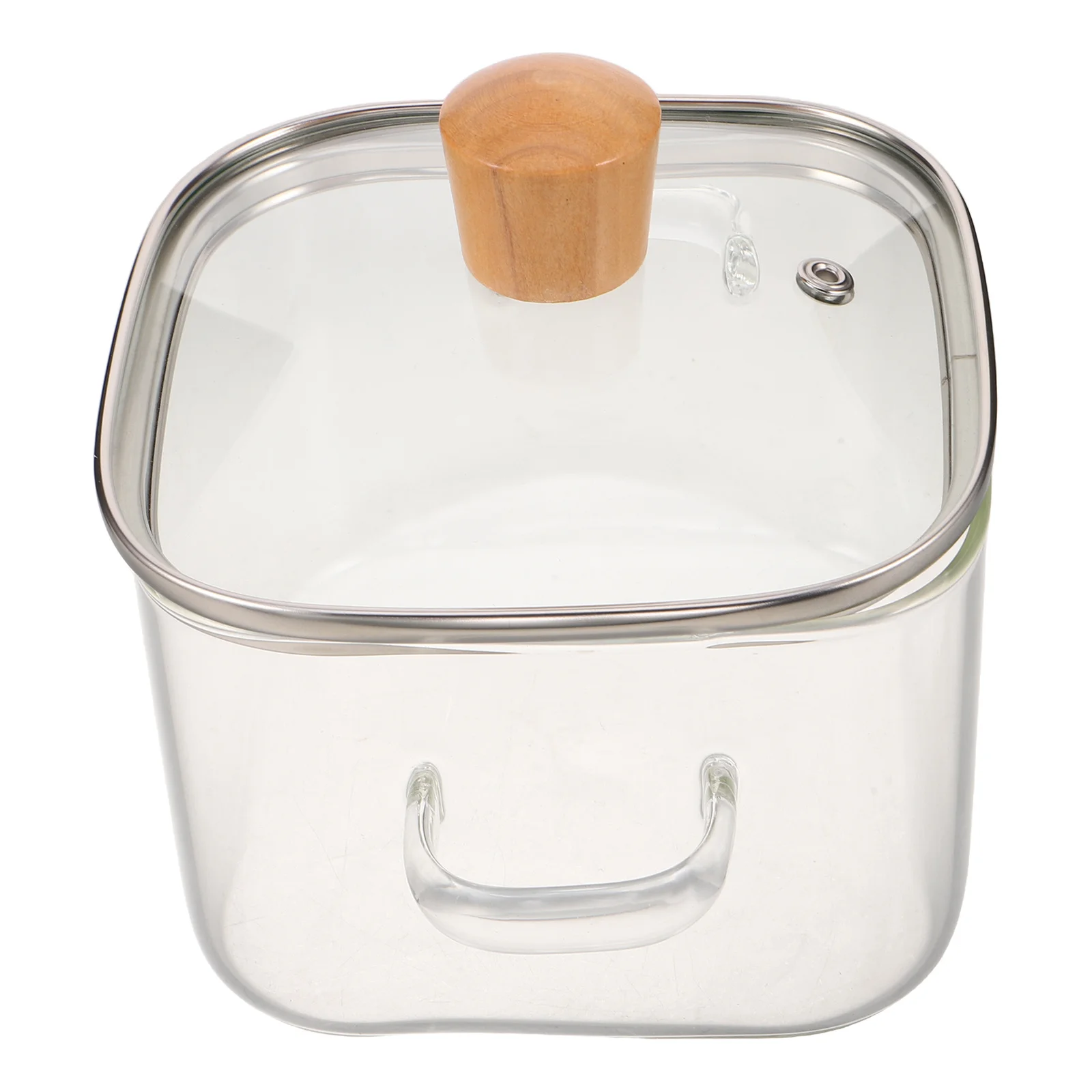 

1.6L Transparent Glass Pot Double Eared Heat Resistant Soup Stew Pasta Ramen Cookware Clear Saucepan For Stove Top Borosilicate