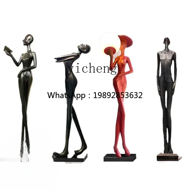 

Luodi Light Luxury Floor Art Decor Abstract Sculpture for Living Room Wine Cabinet Home Accessories