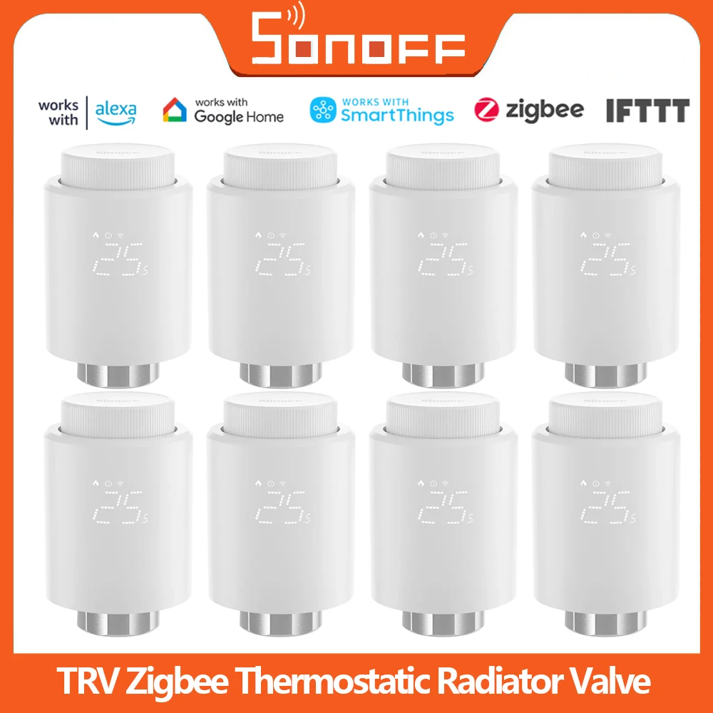 

SONOFF TRVZB Zigbee термостатический клапан радиатора, защита от опала, удаленное групповое управление через EWeLink Alexa, умный дом