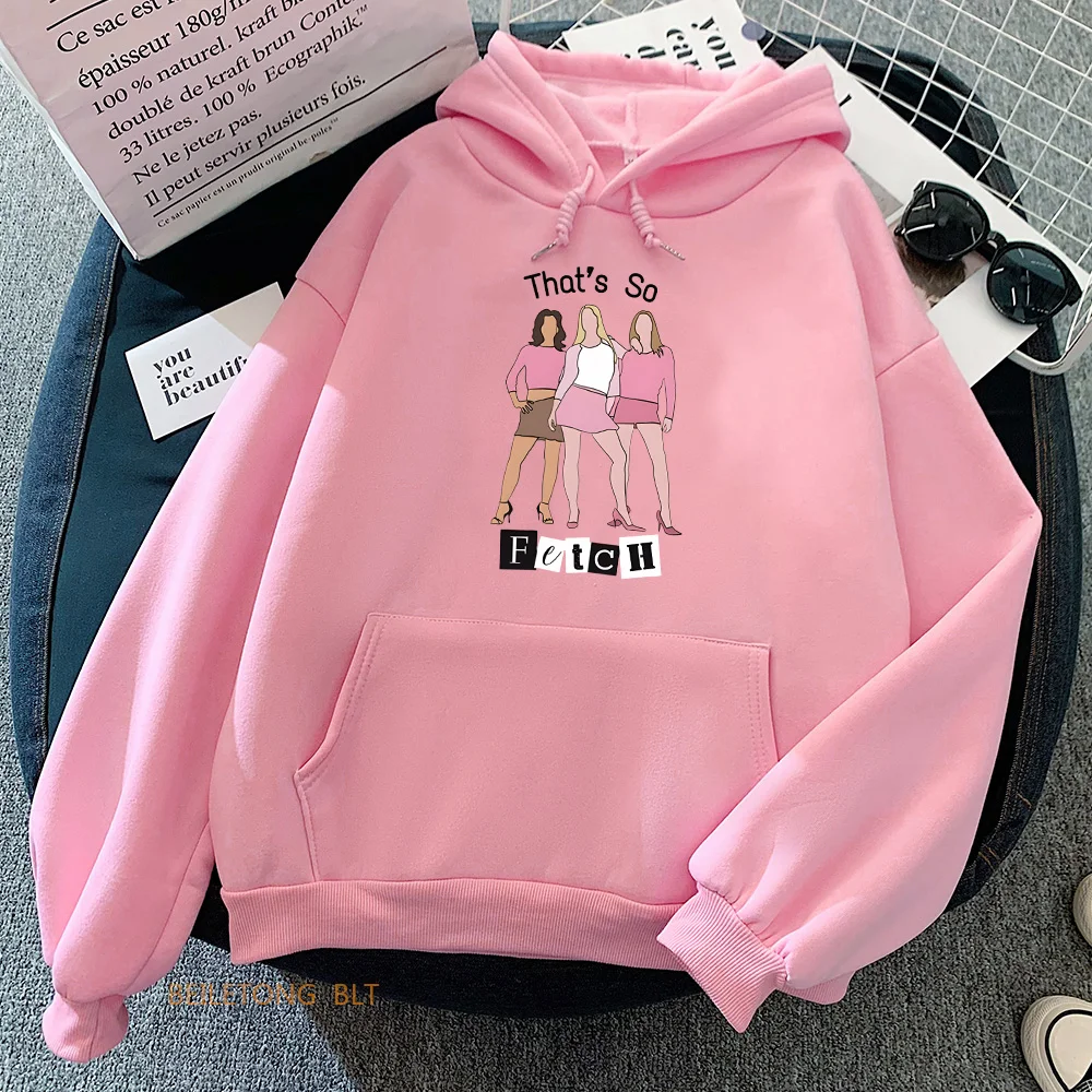 MeanGirls That's So Fetch Print Hoodies Cartoon New Movie Graphic Sweatshirt with Pocket Long Sleeve Women/Men Winter Pullovers