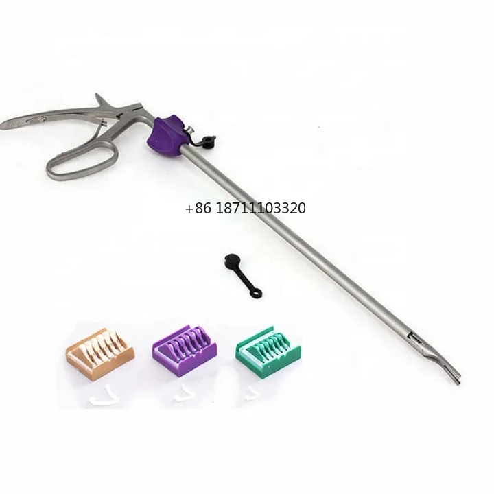 

Reusable laparoscopic ligating polymer clip applicator