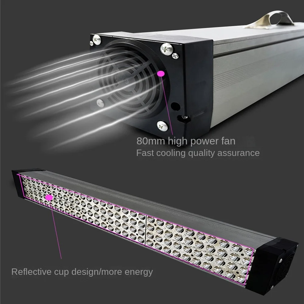 Imagem -03 - Lâmpada de Cura Ultravioleta uv Secagem Rápida Cola Resina Óleo Verde Solda Pcb Board Revestimento Pintura Tela Lcd 365nm 395nm 405nm 1000w 500w
