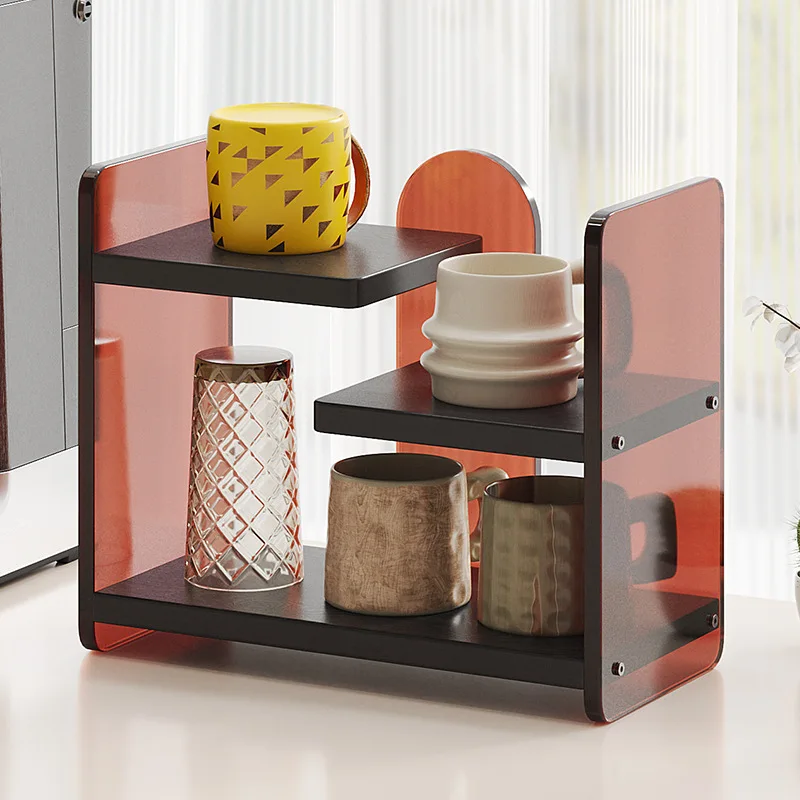 

Акриловая полка для хранения чашек, настольный чайный сервиз, кружка, кофейная чашка, подставка для кухонной столешницы, органайзер, держатель