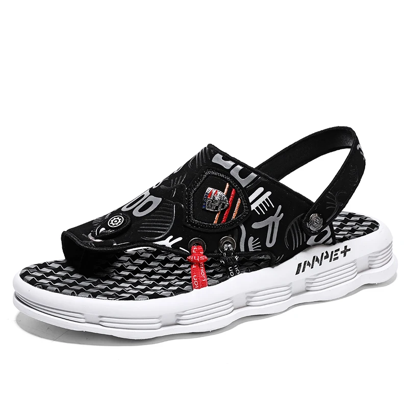

Summer Versatile Outdoor Men's Round Head Cool Buckle Thick Bottom Sandals