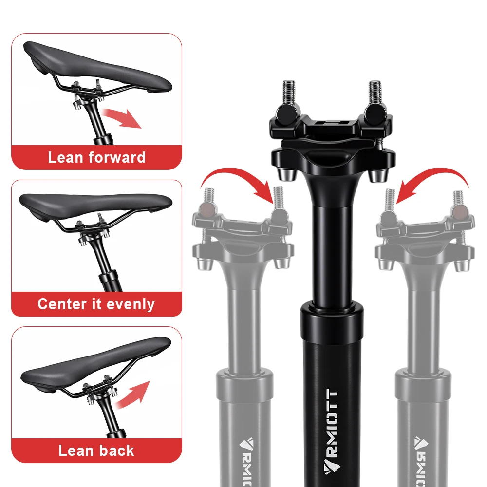 MTB Gefederte Sattelstütze 28,6/30,4/30,9mm Verstellbare Stoßdämpfende Fahrradsattelstütze für Mountainbikes – Detail 3