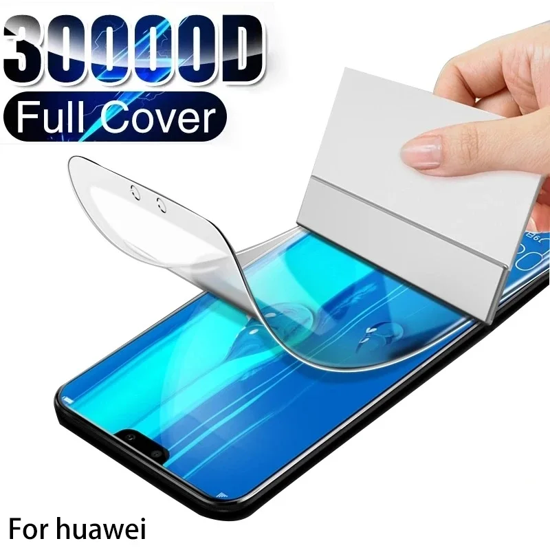 Protecteur d'écran, Film souple à couverture complète en Hydrogel pour Huawei P20 P30 P40 P50 Lite Pro Mate 40 30 20 10 Pro