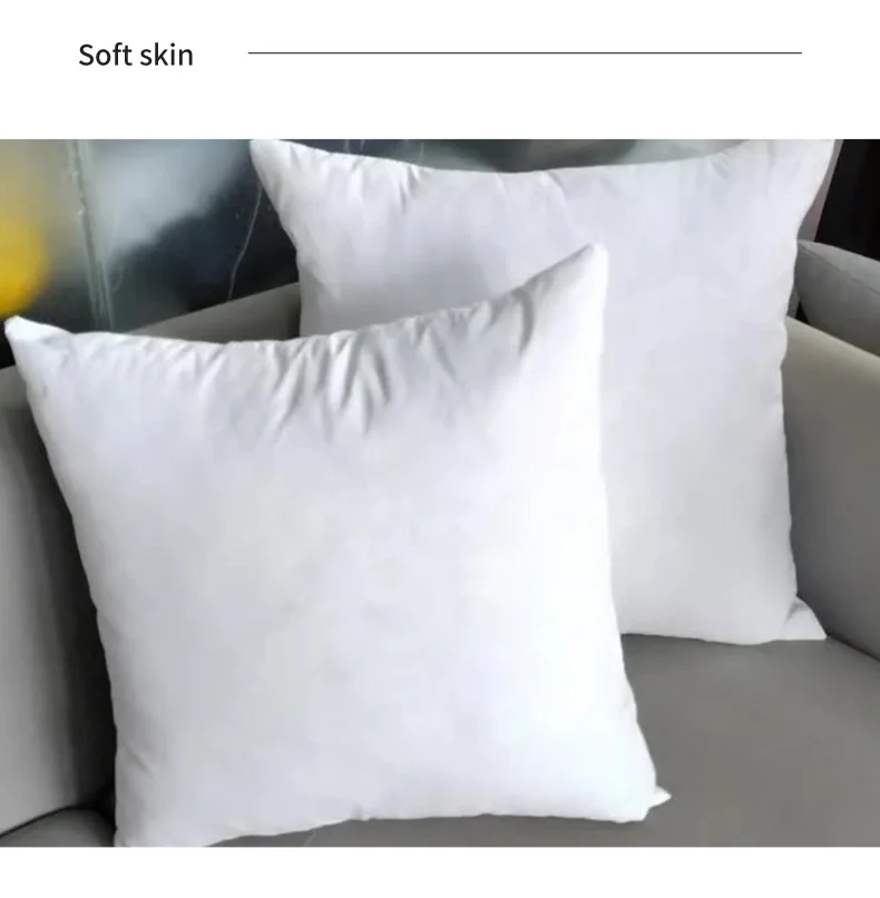 Set di cuscini decorativi quadrati in cotone Euro per divano letto JAF018 Inserto per cuscini premium morbido