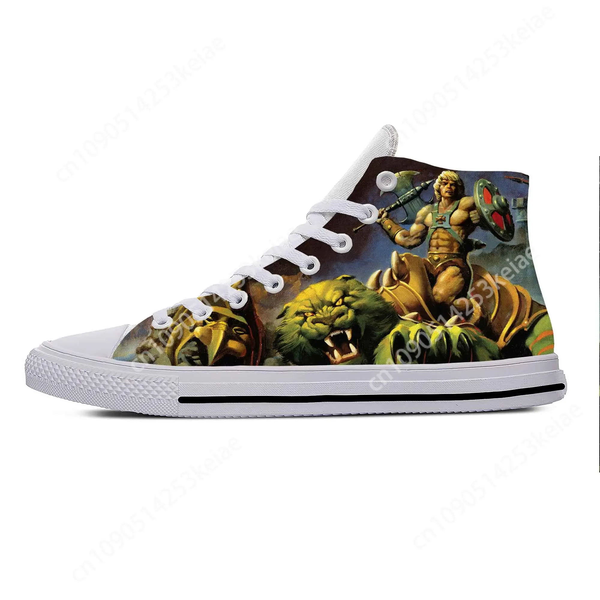 Masters Of The Universe Cartoon Skeletor He-Man Casual Cloth Shoes High Top Lightweight Breathable 3D Print Men Women Sneakers