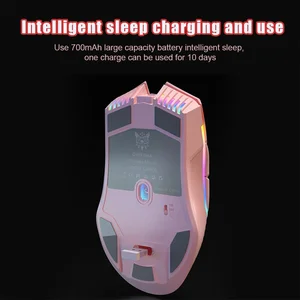 ONIKUMA 6400 DPI MOUS 10 Doanh số bán hàng không dây màu hồng chính - №10