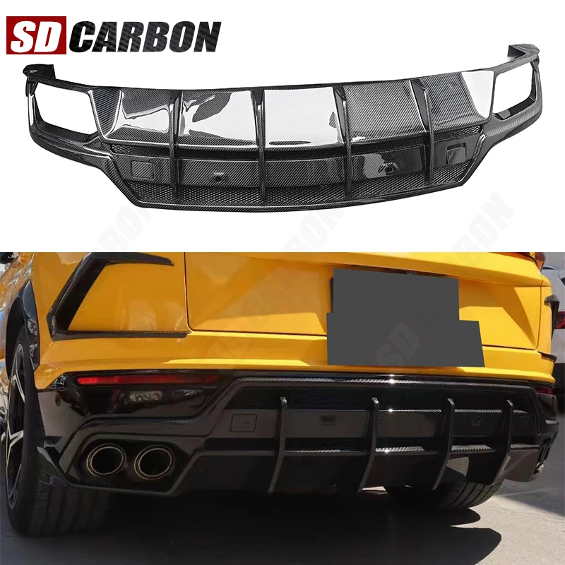 

For Lamborghini URUS Carbon Fiber Rear Diffuser Rear Bumper Splitter Lip Diffuser Cover Upgrade body kit
