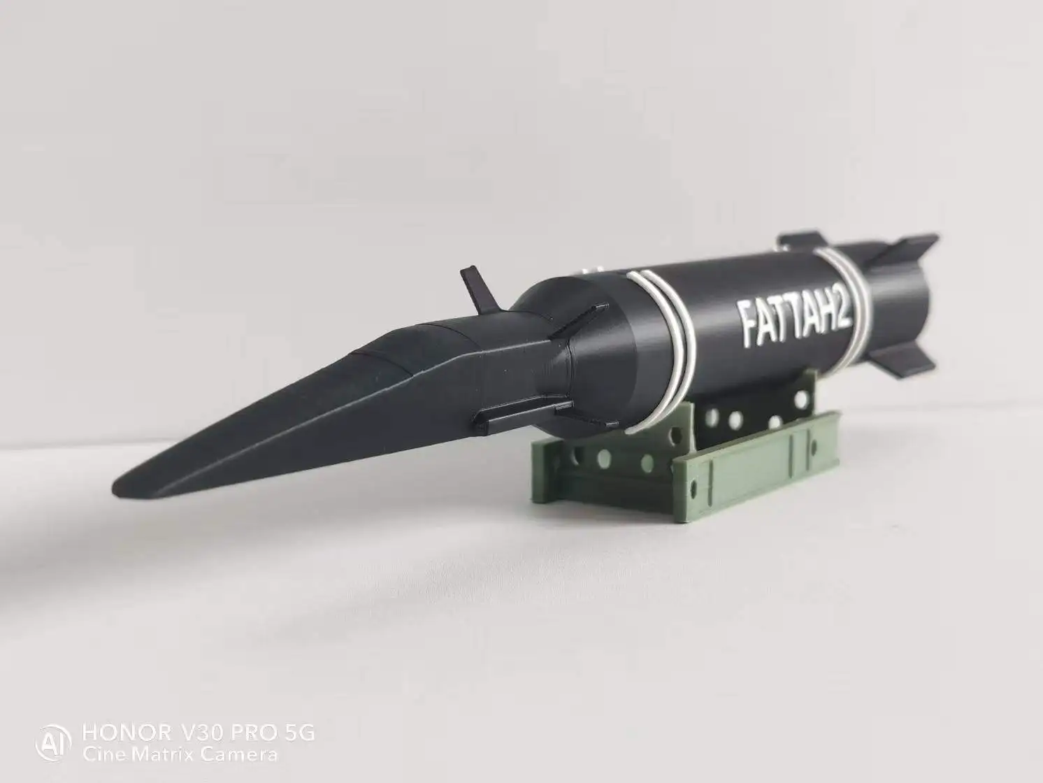 

3D Printed Iran Fattah-2 Hypersonic Missile Model, Military Collectible Decoration, Mini Scale Model Toy Gift for Military Fans
