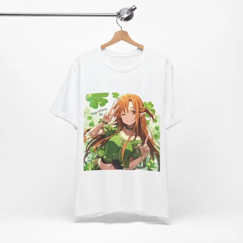 Asuna Yuuki St. Patrick's Day T-Shirt | Sword Art Online Anime Tee | Festive Anime Apparel