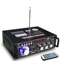 12V/220V Bluetooth-compatible Amplifier 2CH LCD HIFI Audio Stereo Power AMP USB FM Radio Car Home Theater with Remote Control