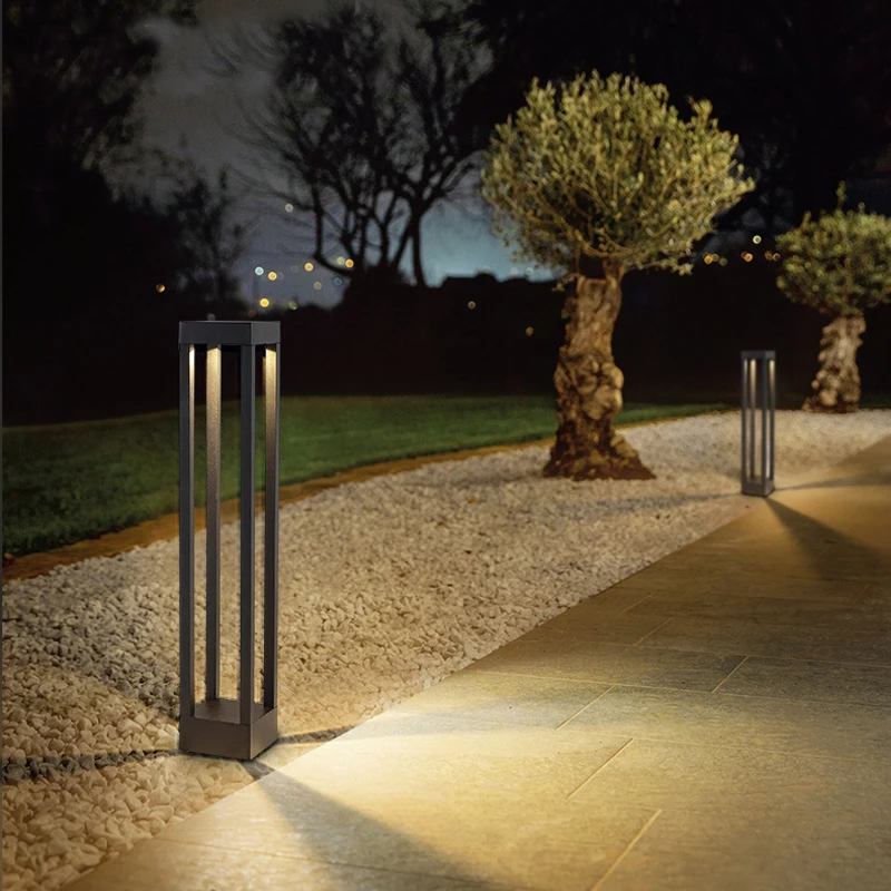 Modern Landscape Courtyard Lawn Lamp Grass Floor Lamp Simple Square Garden Outdoor Lamp Outdoor Waterproof Led Lamps