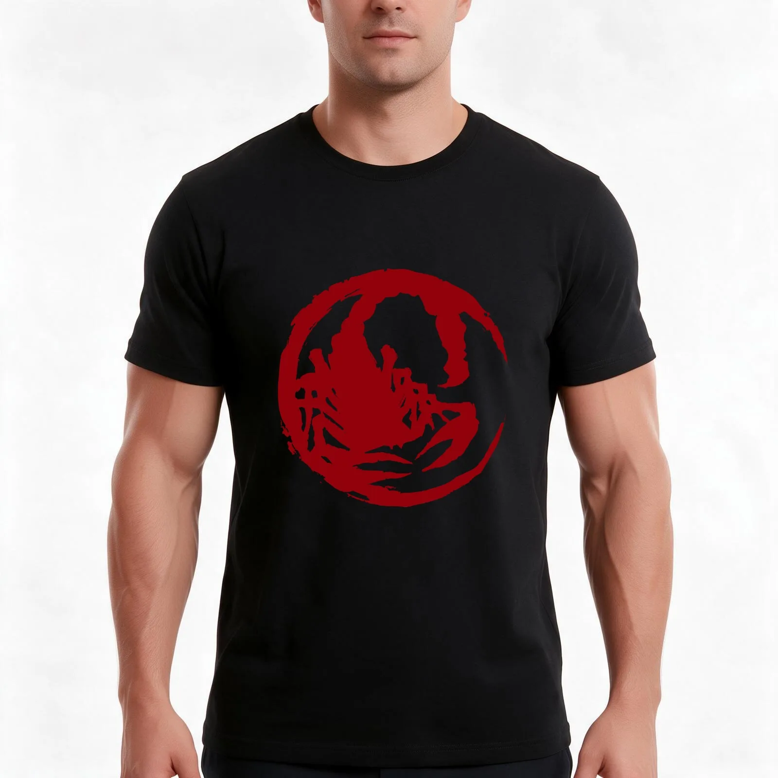 Scorpion Mon T-Shirt Summer Casual Cotton Tee Oversized Streetwear Tops Vintage Graphic Print Loose Fit Short Sleeve