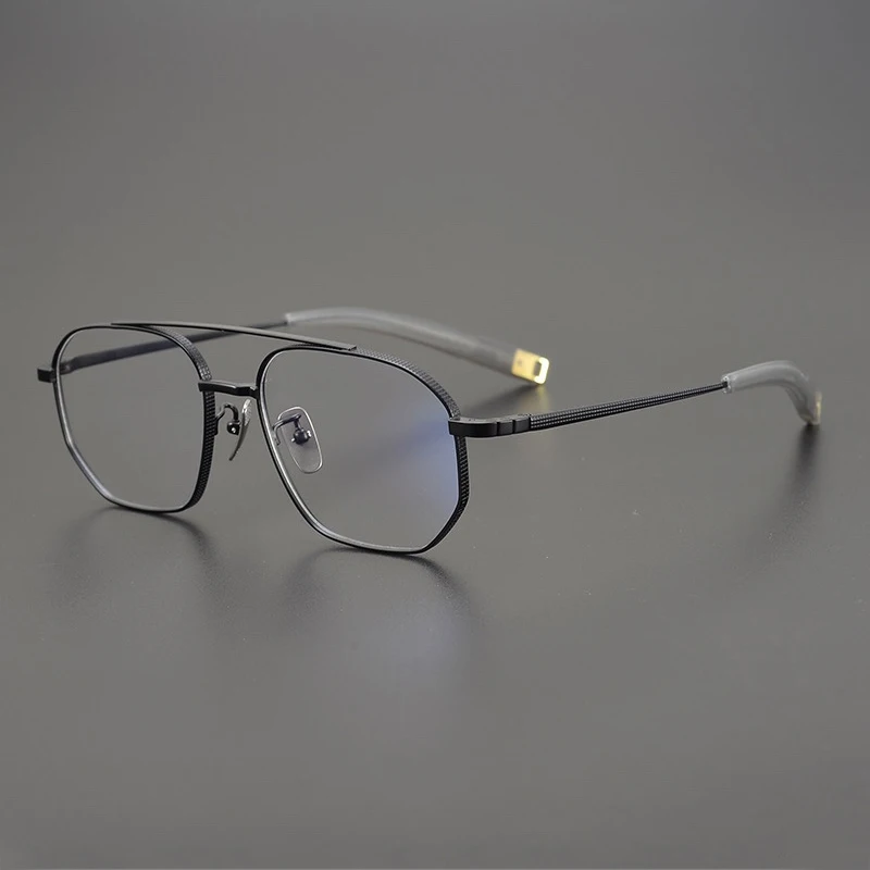 Ultra Light Pilot Pure Titanium Reading Glasses Men Luxury Photochromic Anti Blue Light Prescription Glasses Myopia Eyewear