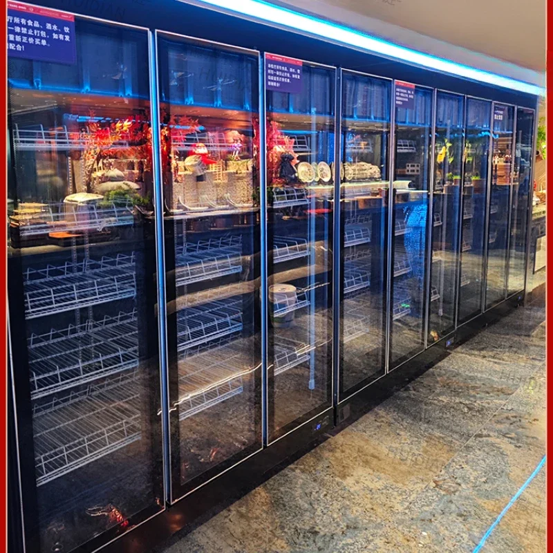 

Air-cooled large-capacity wine cabinet Buffet restaurant Beverage refrigerated freezer Bar KTV commercial full-screen cabinet