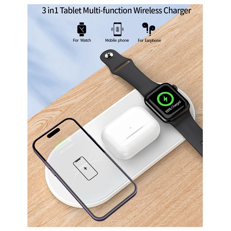 3-In-1 Phone  Charging Station Fast Charging Station For Iphone 15 14 13 12 8 XS Apple Watch 8 7 6 5