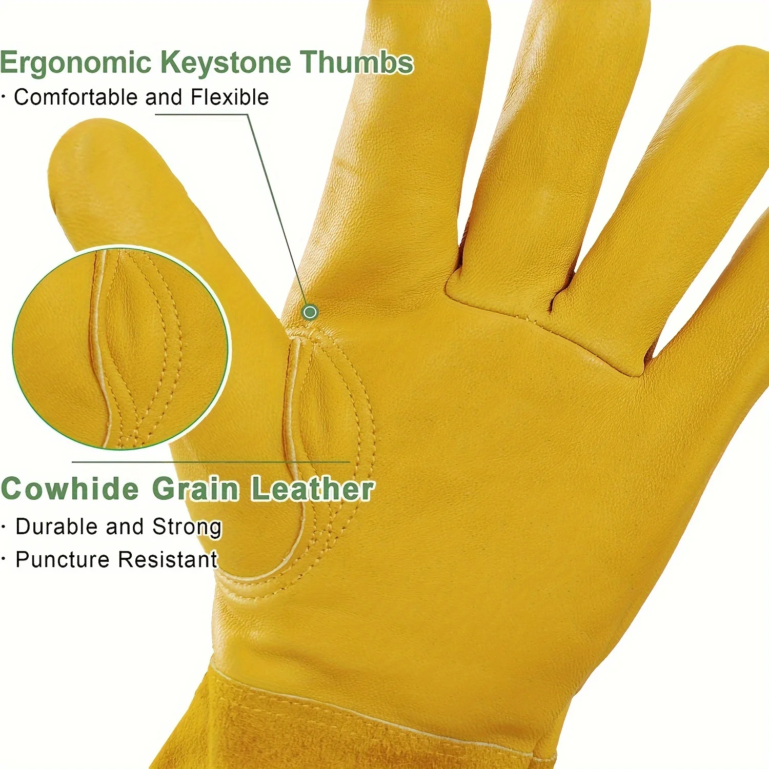 1Paris Gardening Gloves Cut Proof Elbow Length Cowhide working Leather Garden gloves .work gloves