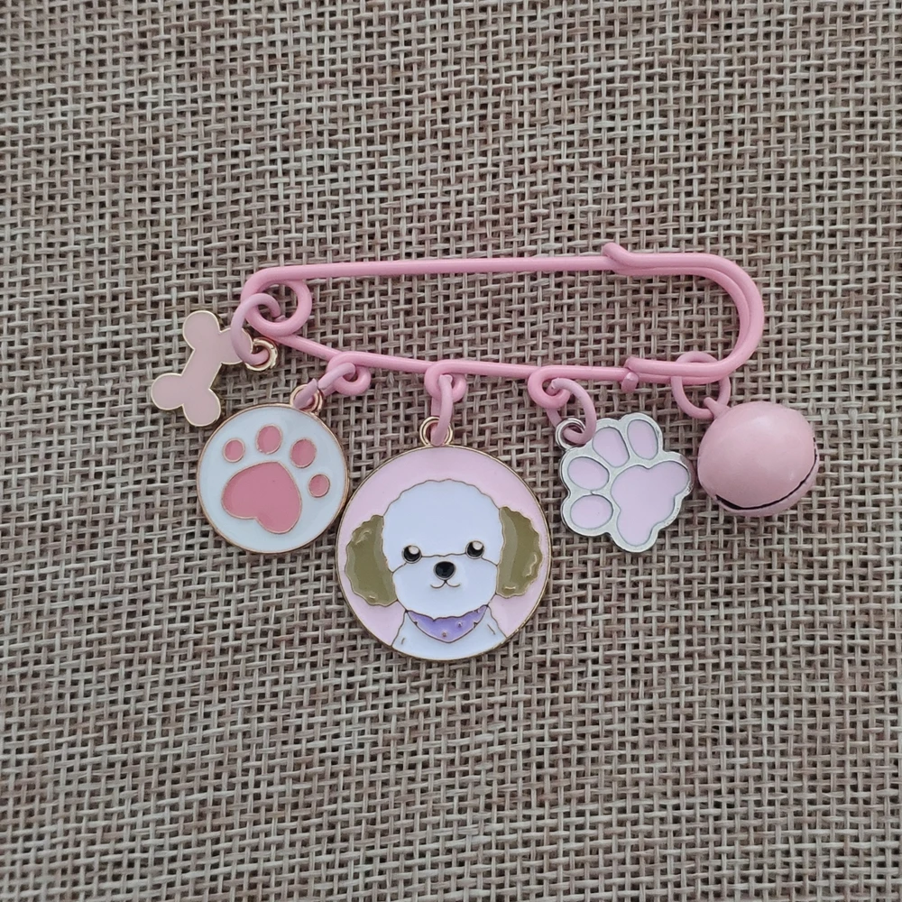 Lindo y divertido Teddy Breastpin Dog Lhasa Apso Dogo Argentina broche Pins Rosa regalo de oficina