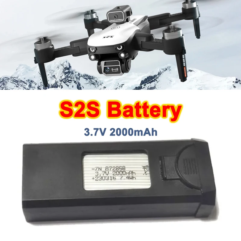 Batería de repuesto Original para Dron LSRC S2S, accesorio de pieza de batería Lipo de 3,7 V y 2000mAh