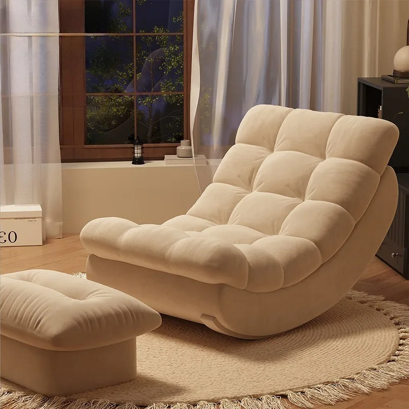 Moon Rocking Chair, Lounge Chair, Adult Sleepable, Lazy Sofa Chair, Living Room Balcony, Home Use, Leisure, Single Sofa Chairs