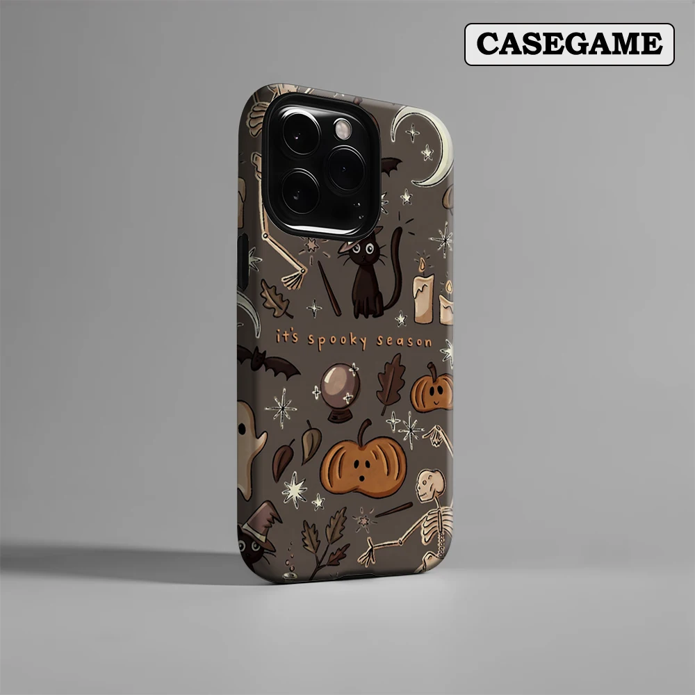 Luxo assustador delícias caso de telefone para iphone 17 16 15 14 13 12 11 pro max air plus luxo dupla camada capa traseira