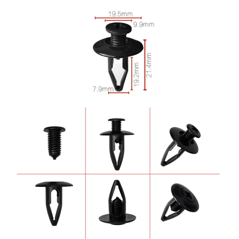 

XIEAILI OEM 20Pcs Car Plastic Nylon Push Retainer Expanding Screw Rivet Clip NA01-56145 63844-01A00 XB35