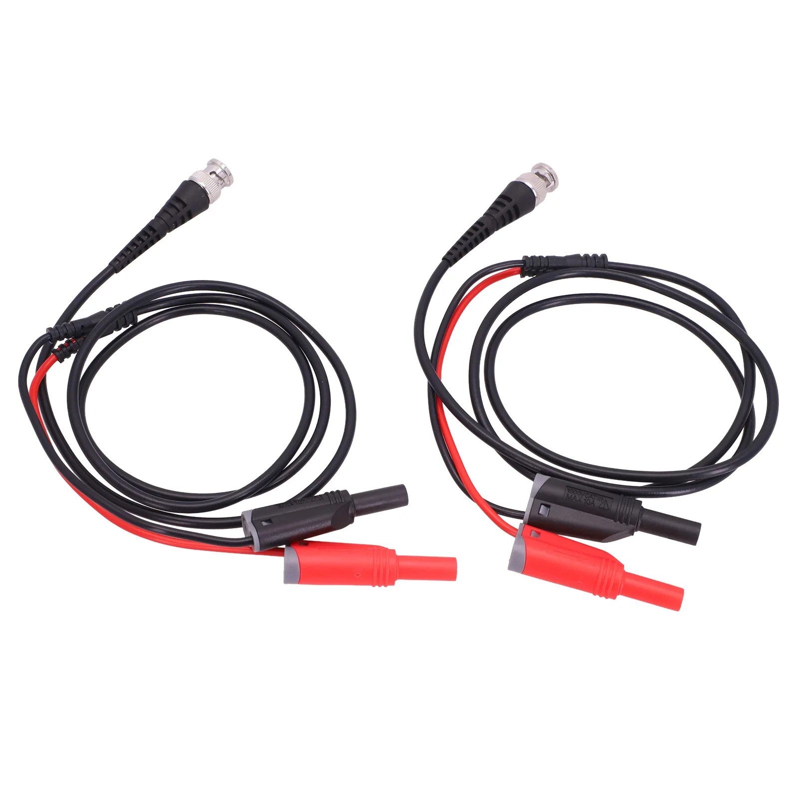 BNC to Double Banana Connector Set Two Cables (120cm) Designed for Effective Use in Oscilloscope Probing Scenarios