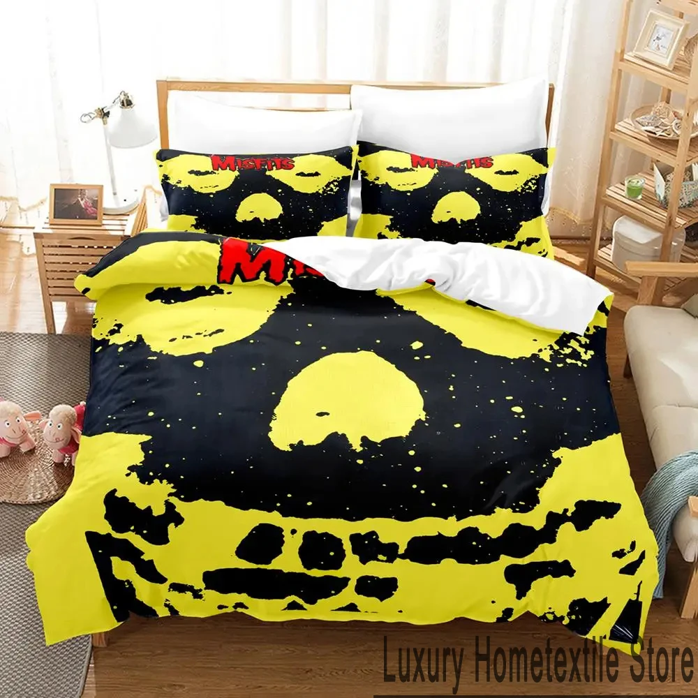 3D Print The Misfits Glenn Danzig Bedding Set Boys Girls Twin Queen King Size Duvet Cover Pillowcase Bed boys Adult