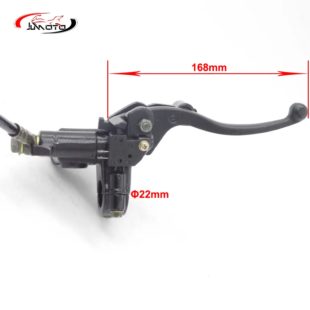 Left Hand Rear Handle Bar 150cm Lever Hydraulic Disc Brake 158mm Disc Fit For ATV Electric Quad Bike Go Kart Buggy Scooter Parts
