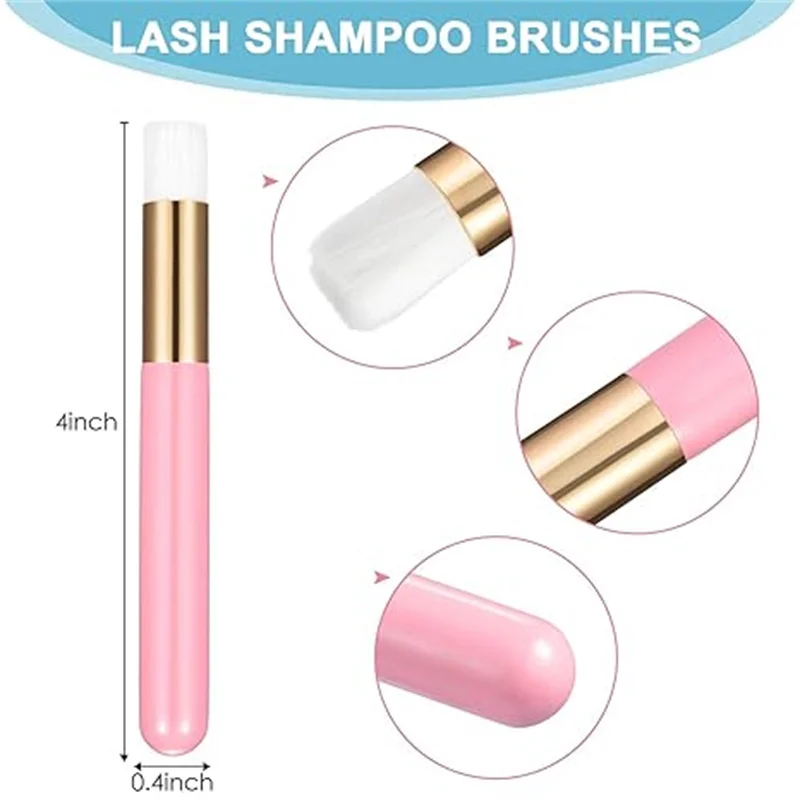 Eyelash Extension Kit Shampoo Mousse Cleanser Mascara Brushes Lash Fan USB Handheld Air Condition Nose Brushes Wash Bottle Set