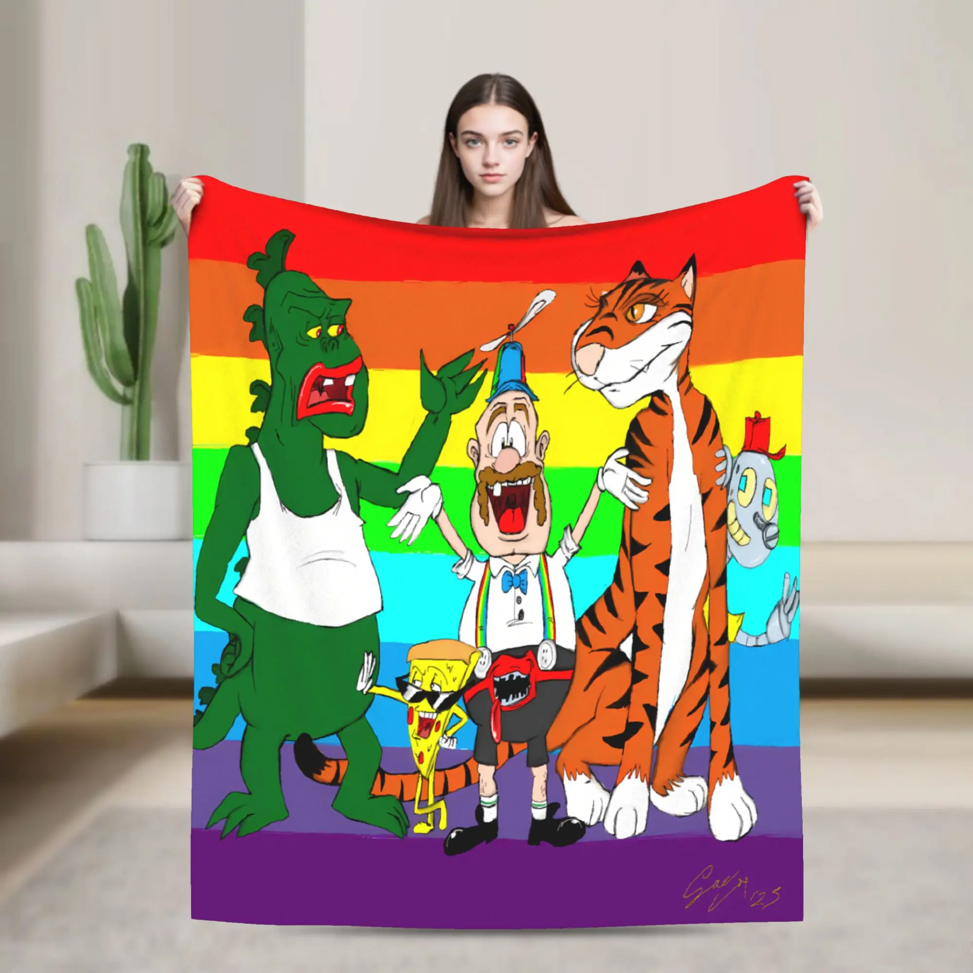 Uncle Grandpa Blanket Quality Soft  Bedding Throws Winter Travel Office Couch Chair Novelty Bedspread