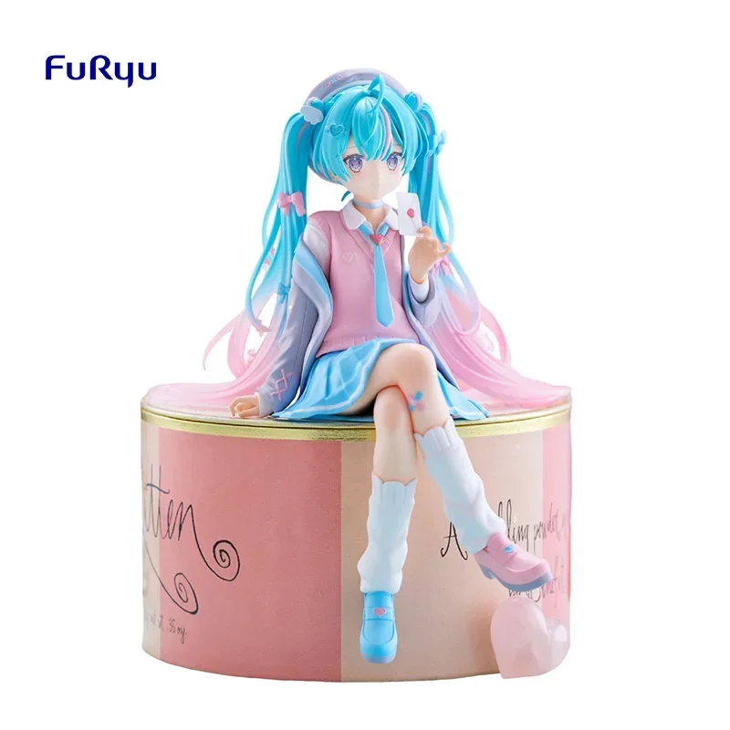 In Stock Original Figuras Anime 13cm FuRyu VOCALOID Hatsune Miku Love Suit Anime Figure Model Toy Doll Ornaments Gifts