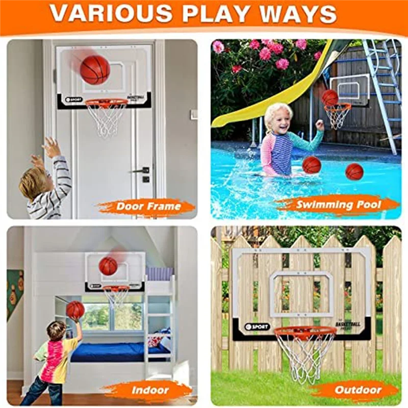 

Precisionn Non Perforated Wall Mounted Children's Basketball Rack With Ball For Kids Adults Bedroom Basketball Hoop Office Mini