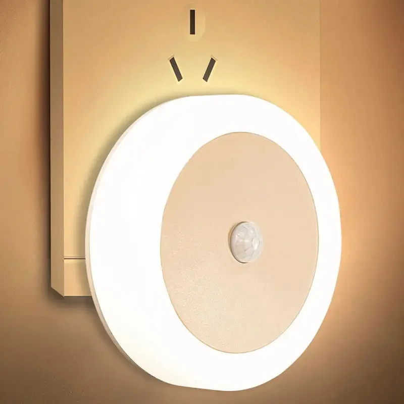 Children Night Light Motion Sensor with EU Plug Warm White for For Bedroom, Kitchen, Hallway