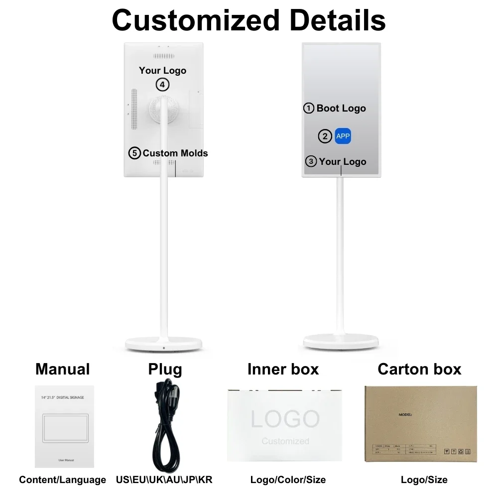 

Hot Sale Touch Screen Kiosk Restaurant Pos System Android 13 8+128GB RK3588S2 Menu Restaurant Tablet Kiosk Portable Smart Androi