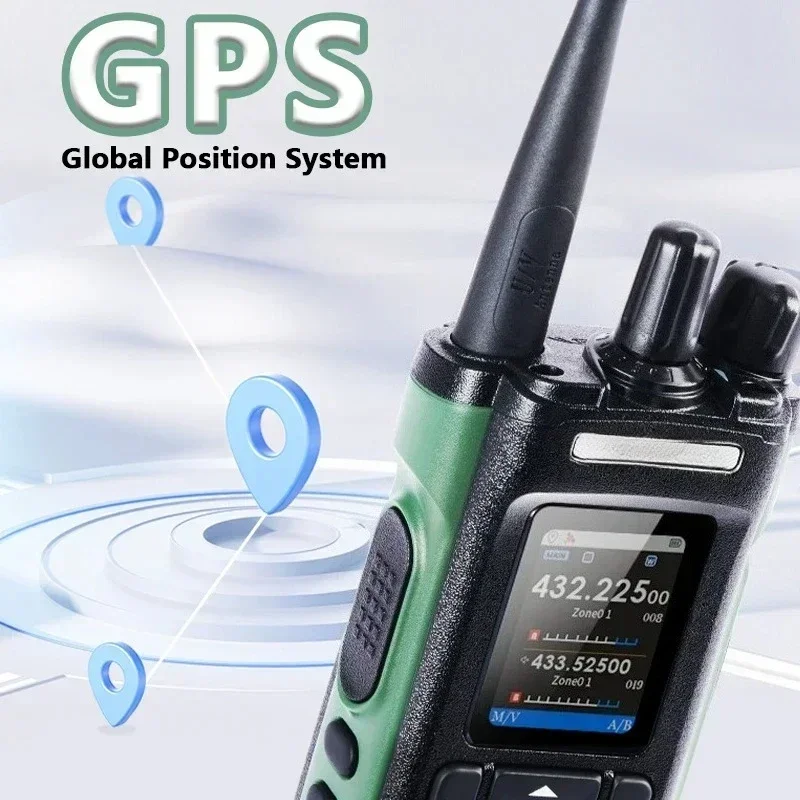 New Walkie Talkie for Baofeng UV-32 GPS 10W Bluetooth Programming MultiBand Wlss Copy Freq Type-C Ham Radio Updated UV-25M 152