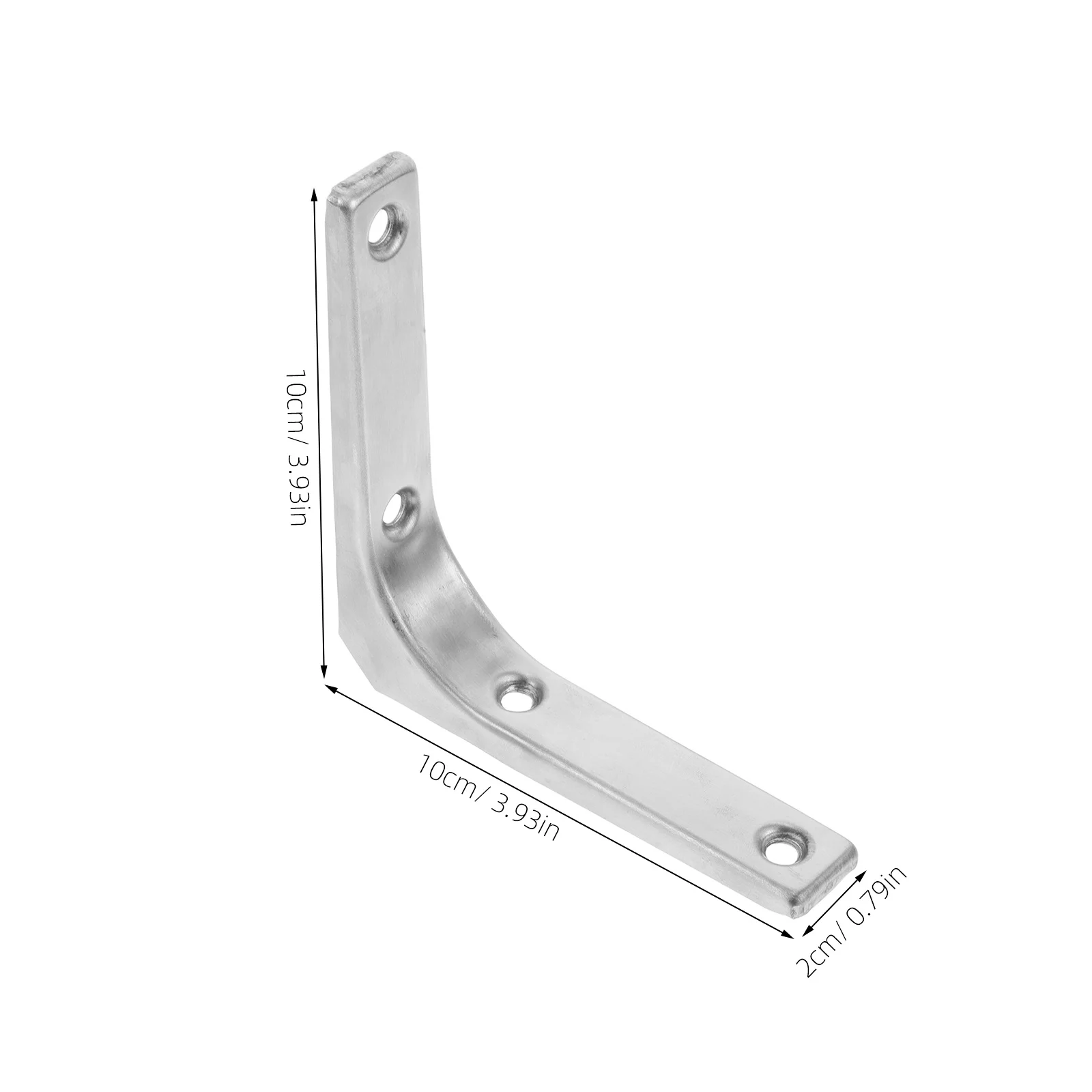 4Pcs Heavy Duty Stainless Steel Triangle Shelf Brackets Curved Design Multifunctional Wall Mounted Floating Shelves Home Office