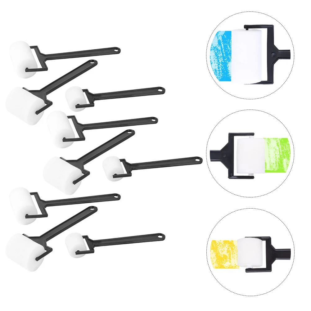 

3Sets DIY Sponge Paint Brush Roller Kids Art Tool for Watercolor Oil Acrylic Painting Drawing Creative Fun Gift Idea