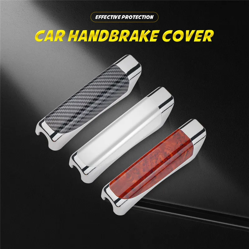 

Car Hand Brake Cover Handbrake Grips Protection Cover Carbon Fiber Parking Brake Decoration Shell Interior Accessories